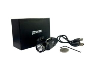 Speras WL20-GL – Torcia LED tattica per pistola con laser verde integrato