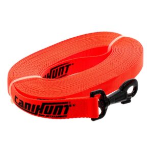 Lunghina piatta in poliestere Eco Hunter 10m arancio - Canihunt