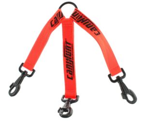 Accoppiacani triplo in poliestere Hunter arancione