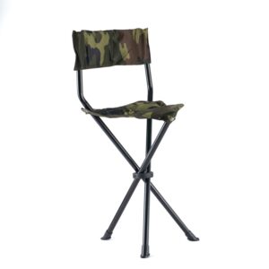 Sgabello treppiede da caccia con schienale e custodia – Alluminio RA SPORT