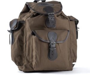 Zaino canvas e pelle RA SPORT 20L per caccia e tempo libero con spallacci imbottiti
