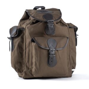 Zaino canvas e pelle RA SPORT 20L per caccia e tempo libero con spallacci imbottiti