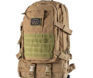 Zaino tactical desert 30L in poliestere 600D con sistema MOLLE e schienale imbottito