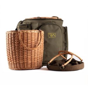 Set raccolta funghi con zaino gerla 30L + 2 cesti in vimini