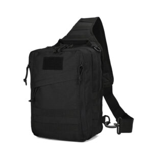 Zaino Tattico Monospalla Nero – Compatto, Pratico, Sicuro