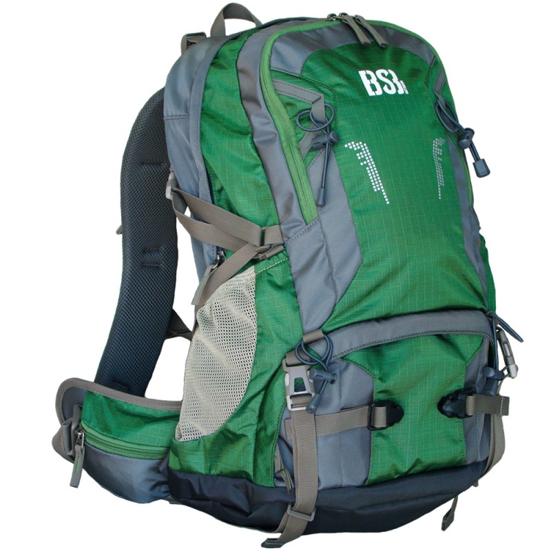Zaino trekking 40L tecnico multitasche in nylon con cinghia lombare e pettorale