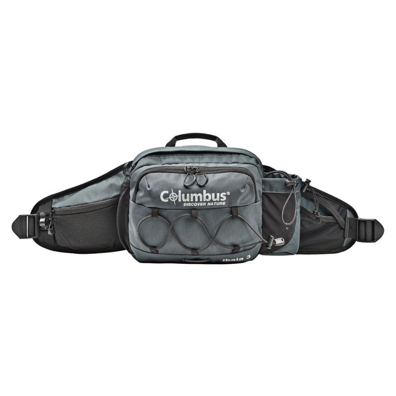 Marsupio tecnico multiscomparto da trekking con tasche e supporto borraccia