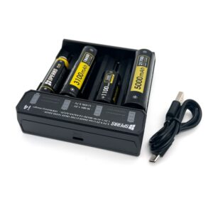 Caricabatterie Speras I4 | 4 slot usb per 18650, 21700, 16340