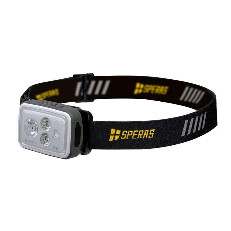 Lampada frontale Speras B8 | 700 lumen, usb-c, luce doppia