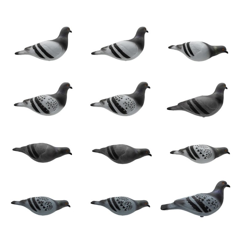 Stampi piccione FINAL APPROACH set 12 pezzi realistici