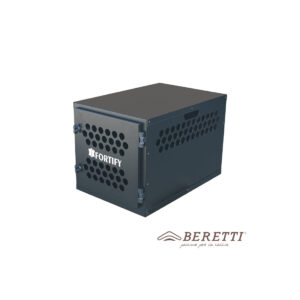 Trasportino per cani acciaio 43x68x43 cm nero resistente