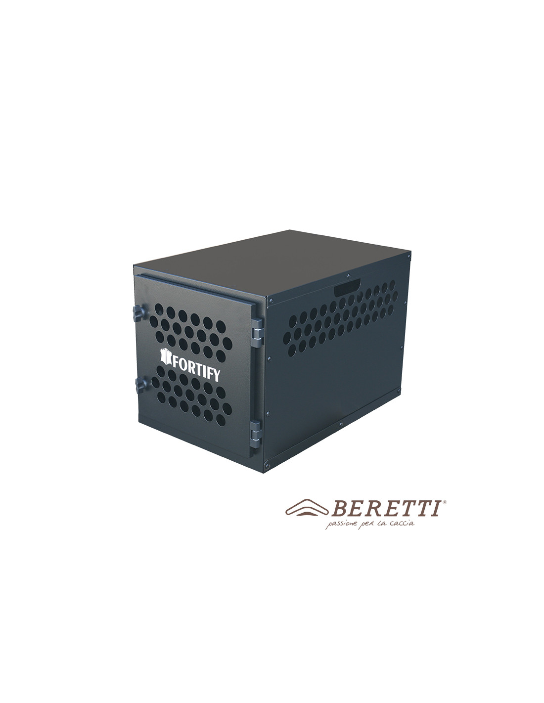 Trasportino per cani acciaio 43x68x43 cm nero resistente
