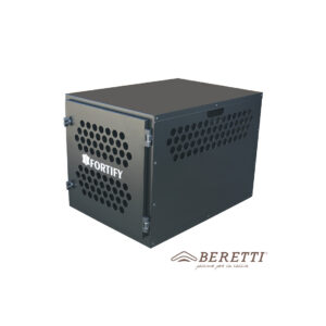 Trasportino per cani acciaio 53x78x53 cm nero resistente