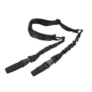 Cinghia Tactical a 2 punti CYTAC | Cinghia elastica regolabile con moschettoni