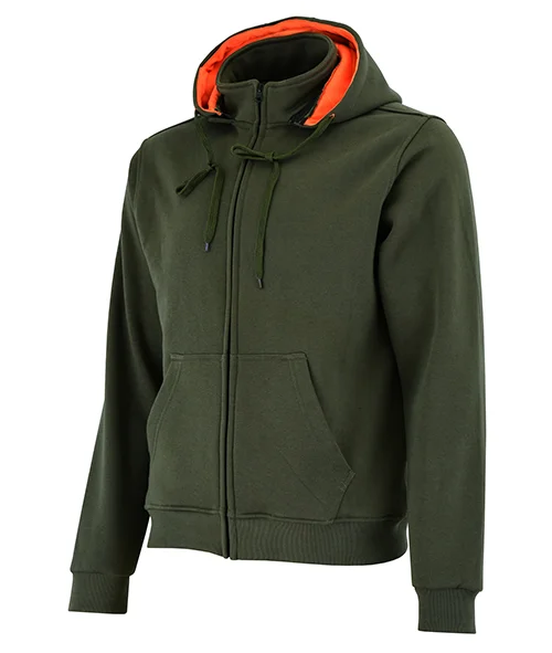 Felpa Konustex Lyseo Orange con cappuccio removibile