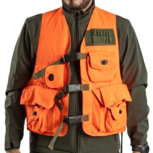 Gilet alta visibilità RA SPORT | Gilet regolabile multitasche arancio fluo