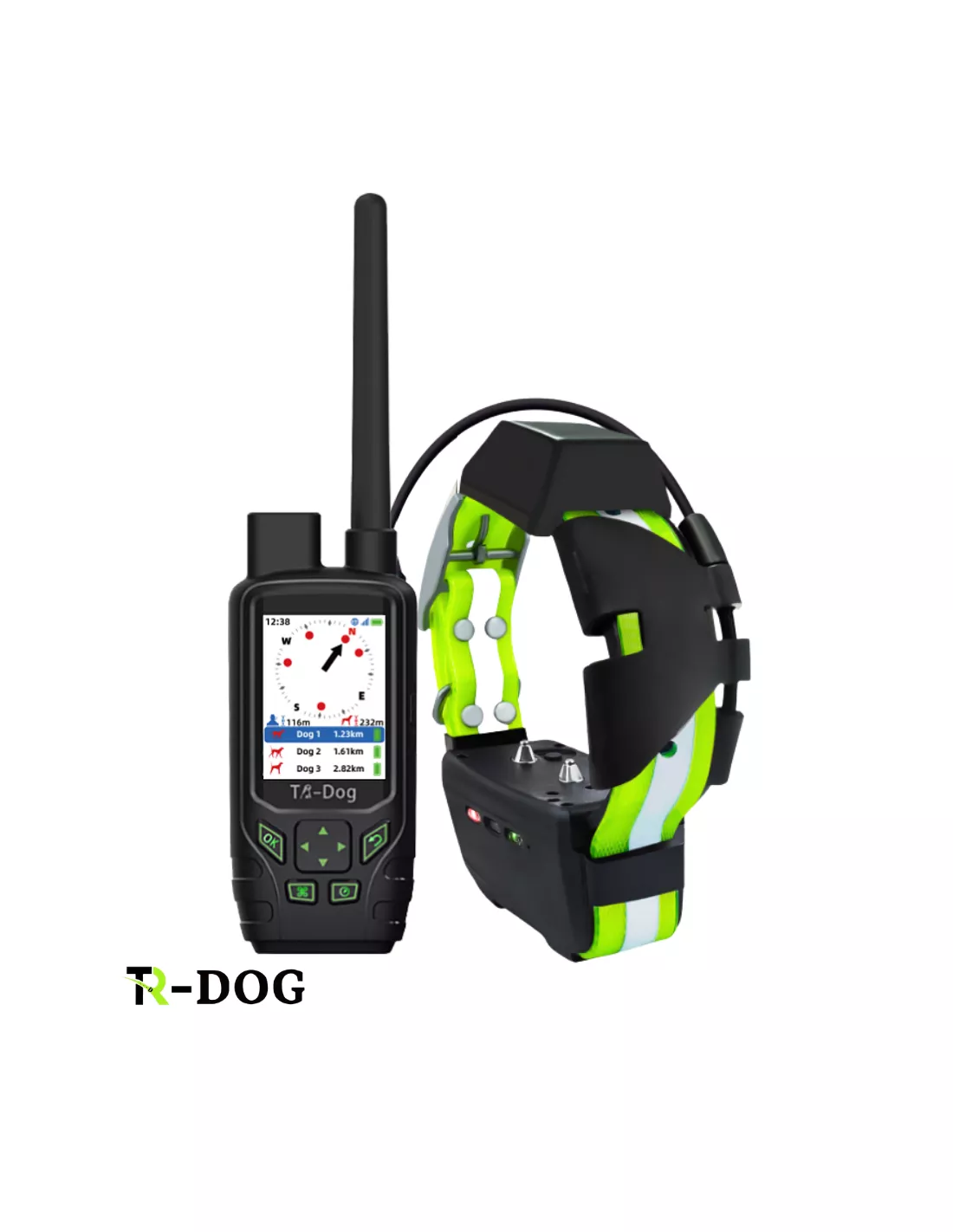 Collare GPS TR-Dog Houndmate 100/R50 con palmare nero