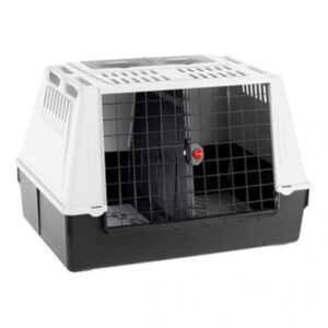Trasportino cane auto CAR 80 grigio | Robusto e ventilato per taglia media