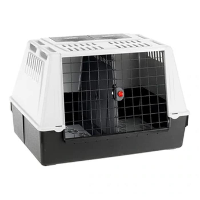 Trasportino cane auto CAR 80 grigio | Robusto e ventilato per taglia media