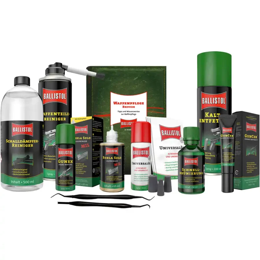 Ballistol Weapon Cleaning Complete Set | Kit completo per la pulizia e la manutenzione delle armi