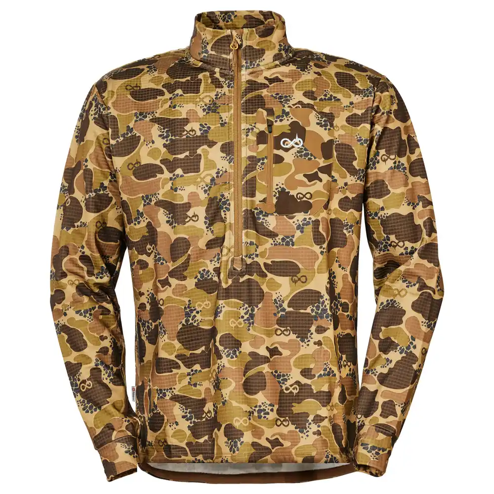 Merkel Gear Bushshirt Infinity DryLeaf | Maglia tecnica in fleece mimetico traspirante e idrorepellente